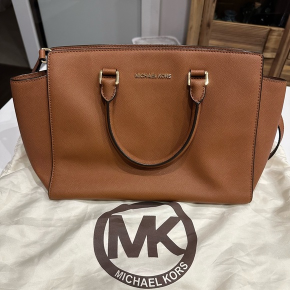 Michael Kors Brown Leather Satchel - Picture 4 of 6